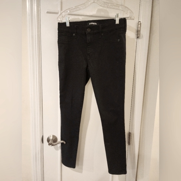 Express black skinny cotton jeans/leggings - size 6 short - Picture 1 of 7